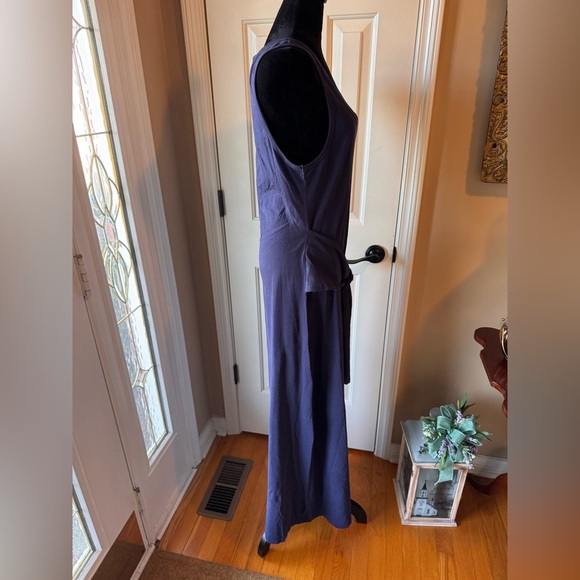 L*Space x Anthropologie Midnight Blue Tie Waist Maxi Dress size medium NWT - Picture 7 of 16